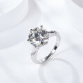 wholesale Platinum, 5 Carat Luxurious Pigeon Egg Exquisite Six-Prong Classic D Color Moissanite Ring-0-2