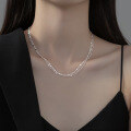 wholesale S925 Sterling Silver Multi-layer Piece Necklace Ins Style Minimalist Design Women's Collarbone Chain Y00220-0-2