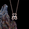 925 Sterling Silver Minimalist Bear Pendant Necklace, Moissanite, Luxury Women's Collarbone Chain-0-1