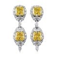 wholesale 925 Silver Stu Jing Jewelry New7*7mm Yellow Diamond Earrings Full Diamond Stud Earrings for Women Cross-border Wish-0-4