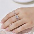 wholesale S925 sterling silver European and American combination ring, fashionable new style pearl ring for women, teardrop-shaped oval zirconia ring-0-3