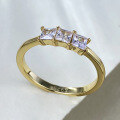 wholesale 925 Silver Jewelry New Style 3mm Three-Stone Row Diamond Ring for Dropshipping Live Stream-0-2