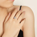 S925 Silver Moissanite Marquise Shape 1 Carat Women's Ring-0-2