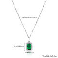 wholesale S925 silver jewelry set, retro high-end earrings, luxury emerald necklace for women, popular cross-border wholesale accessories-0-6