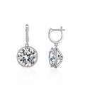 Sterling Silver 5ct Round Moissanite Stud Earrings for Women-0-4