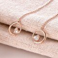 wholesale 18K gold, 14K rose gold, and 9K white gold fresh, sweet, and cute style accessories with diamond-studded ear threads, earrings, and one-piece drop shipping-0-2