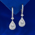 wholesale 925 Silver MuJing Jewelry European and American New Style 6*9 Teardrop Earrings Fashion Elegant Earrings for Banquet and Evening Gown Matching-0-3