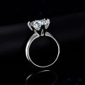 S925 Silver 6-Claw 5-Carat Moissanite Women's Classic Solitaire Engagement Ring-0-2