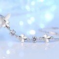 wholesale S925 Sterling Silver Four-Leaf Clover Diamond-Inlaid Bracelet for Women, Unique High-End Design, Valentine's Day Gift for Girlfriend-0-2