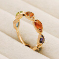 wholesale S925 Silver Literary Retro Style Citrine Peridot Labradorite Ring, Spring New Collection by Dunli Jewelry-0-1