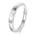wholesale S925 Sterling Silver Meteor Whisper Couple Rings for Women, Light Luxury Fashionable High-End Feeling Ring for Men and Women, a Pair for Valentine's Day Gift-0-6