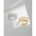 wholesale S925 Sterling Silver JT784 Korean Version Ins Small and Unique Design Minimalist Multi-Layer Wrapped Open Ring for Women-0-1