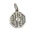 wholesale 925 Sterling Silver Shan Gui Coin Tai Chi Bagua Pendant DIY Braided Cord Bracelet Accessory Keychain Necklace-0-4