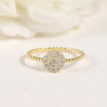 wholesale S925 Sterling Silver Vintage Knot Ring with Moissanite, Golden Dawn Series Coin Ring, Popular in 2024-0-0