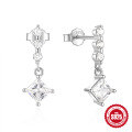 wholesale S925 Sterling Silver Single Row Diamond-Encrusted Super Sparkling Ear Stud Earrings,INS-0-6