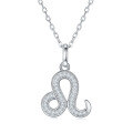 wholesale S925 Silver New Classic Twelve Zodiac Signs Series Pendant with D Color Moissanite, Unisex Necklace-0-13