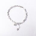 wholesale Sterling Silver A Few Taels of Broken Silver Bell Bracelet for Women, Small and Chic Design, High-End Summer Trend, Luxury Gift for Best Friend, Broken Silver Bead Bracelet-0-4