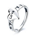 wholesale S925 Sterling Silver Retro Korean Style LOVE Letter Ring, Ins Creative and Versatile Index Finger Ring for Women-0-5