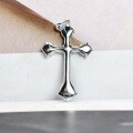 wholesale 925 Sterling Silver Cross Pendant Necklace for Men and Women, Vintage Hip-Hop Punk Style Crossbody Chain-0-2