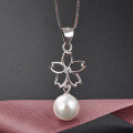 wholesale S925 Sterling Silver Small Niche Design Pearl Pendant Women's Collarbone Necklace Light Luxury Style Shell Pearl Necklace Pendant Factory Wholesale-0-5