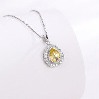 wholesale S925 sterling silver YaXi necklace for women, versatile and uniquely designed with a vintage-inspired water drop pendant, a chic collarbone chain accessory, perfect as a gift for your girlfriend-TL001013 925 silver