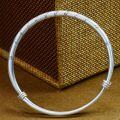wholesale 9999 Pure Silver "Prajnaparamita Heart Sutra" Swastika Push-Pull Bangle for Women - Ethnic Retro Fashion Bracelet-0-5