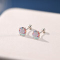 wholesale 925 Sterling Silver Colored Zirconia Stud Earrings For Women-0-2