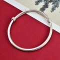 wholesale 9999 Silver Auspicious Cloud Pattern Gold-Plated Push-Pull Bracelet, Simple and Fashionable New Chinese Style Ancient Method Women's Pure Silver Bangle-0-3