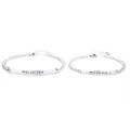 wholesale 925 Sterling Silver Korean-style Creative 8023 You1314 Couple Bracelet with Interlocking Chain and Versatile Design-0-4