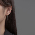 wholesale S925 Sterling Silver Korean-style Minimalist Single Diamond Ear Thread Geometric Sweet and Fresh Women's Ear Accessories M02565-0-1
