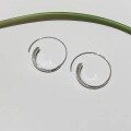wholesale S925 Silver Retro Minimalist Hoop Earrings for Women, Small and Chic Design, Large Statement Circle, High-End Earrings-0-0
