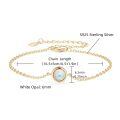 Sterling Silver Bracelet with Round Emerald-Like Gemstone, Vintage Style Clearance with Free Shipping-0-16