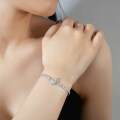 925 Silver Moissanite Teardrop Pear Simple Women's Bracelet Live Factory Direct-0-2