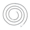 wholesale S925 Sterling Silver Retro Distressed Two-Tone Two-Strand Braided Chain Collarbone Necklace DIY Plain Naked Chain Single Strand-0-2