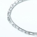 wholesale 925 Silver Korean Style New Fashion Trend Ins Wind Niche Design Double Bead Chain Bracelet Wholesale-0-3