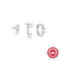 wholesale 925 Sterling Silver Diamond-Studded Minimalist INS Style Hoop Earrings and Stud Earring Set, a Popular European and American Niche Design-0-15
