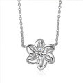 wholesale 925 Silver Plated Moissanite Petal Women's Fashion Pendant, Live Streaming E-commerce Hot Selling Product Europe and America Cross-Border Necklace-0-4