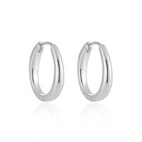 wholesale S925 Sterling Silver Minimalist Geometric Ellipse Smooth Design Versatile Women's Ear Clips-Platinum 925 silver