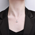 925 Sterling Silver Saturn Necklace, New Sweet Niche Luxury Minimalist Design, Sweet & Cool Style Ins Choker with Moissanite-0-1