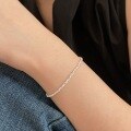 wholesale S925 Sterling Silver Korean Hemp Rope Woven Bracelet, Light Luxury Style, Korean Version Minimalist Versatile Hand Accessory with a High-End Fashionable Feel-0-3
