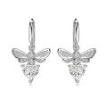 wholesale S925 Sterling Silver Korean and Japanese Hit Waterdrop Bow Zircon Inlaid Luxury Elegant Geometric Earrings-0-5
