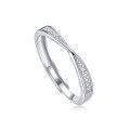 wholesale S925 Silver Moissanite Couple Ring Adjustable Mobius Ring Trendy Fashion Jewelry Ready Stock Wholesale-0-4