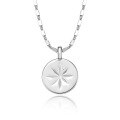 wholesale S925 Sterling Silver Geometric Minimalist Fashion Niche Design Retro High-end Pendant Collarbone Necklace-0-4