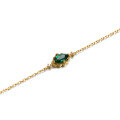 wholesale S925 Sterling Silver Simple Vintage Green Zircon Bracelet for Women, Summer New Arrival Wholesale-0-4