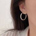 wholesale S925 Sterling Silver Carved Circle Earrings for Women, New Versatile and Elegant Hoop Earrings-0-0