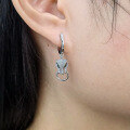 wholesale S925 Sterling Silver Inlaid Zircon Leopard Earrings, Fashionable, Luxurious, Vintage, High-End-0-3