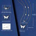 S925 Sterling Silver Butterfly Moissanite Layering Necklace-0-4