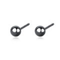 wholesale 925 Sterling Silver Black Small Bead Stud Earrings, Women's Ins Style Versatile Fashion-0-0