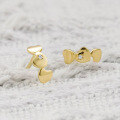 wholesale 9k Gold Japanese Spring Retro Luxury Style Love Heart Moissanite Stud Earrings-0-1