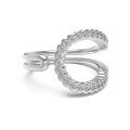 wholesale 925 Sterling Silver Geometric Minimalist Style Irregular Stackable Ring for Women, Small and Unique-0-10